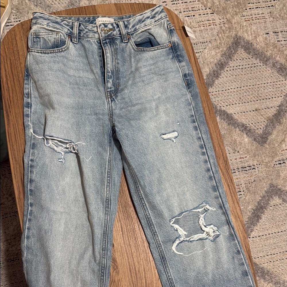 NWT PacSun Light Blue Distressed Boyfriend Jeans